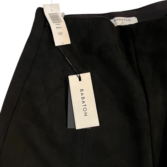 Aritzia Babaton Black Faux Suede Leggings 6 NWT - Picture 4 of 9